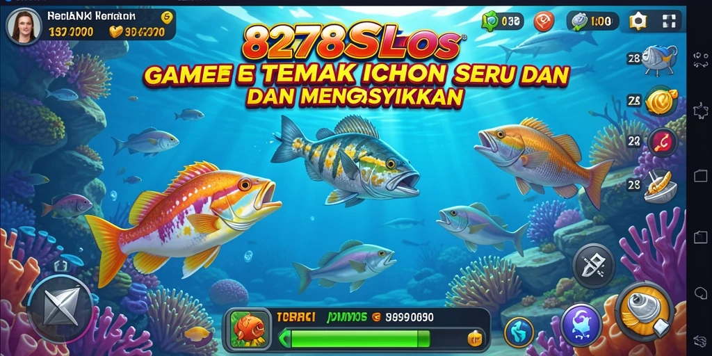 Tampilan gameplay 8278SLOTS yang mengasyikkan saat menembak ikan.