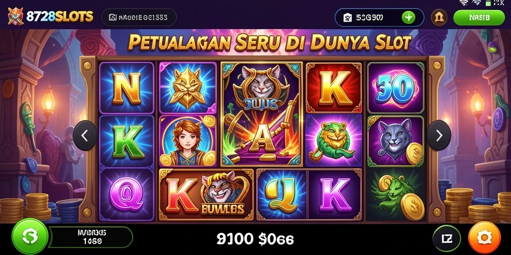 Screenshot utama 8728SLOTS menampilkan aksi seru dalam petualangan slot.