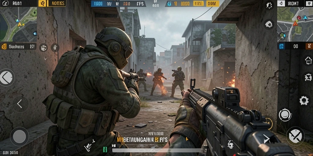 Tampilan gameplay seru dari 8II dalam pertarungan FPS.