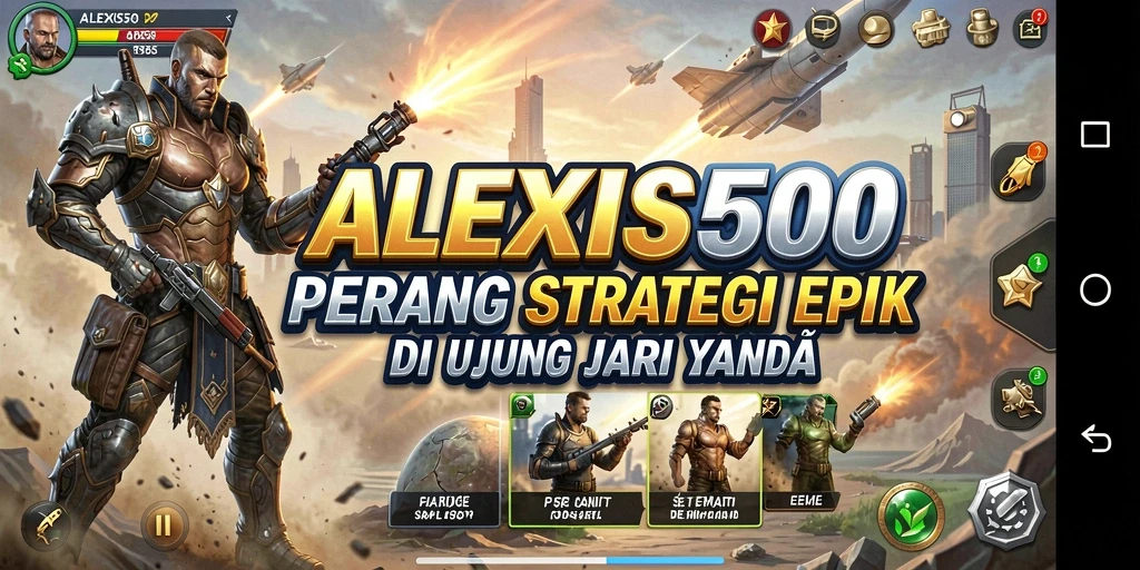 Tampilan gameplay ALEXIS500 yang menegangkan dan penuh strategi