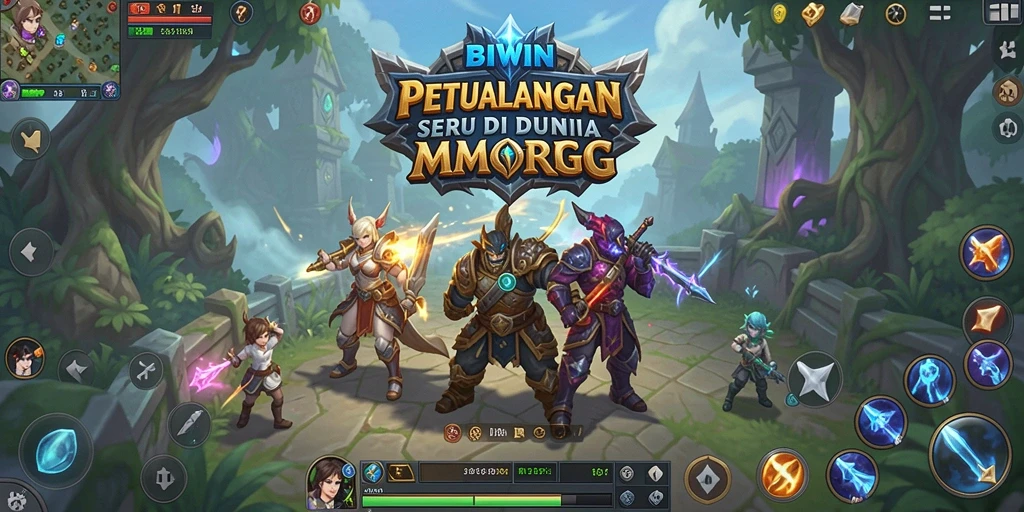 Tampilan gameplay seru dari BIWIN yang menampilkan aksi petualangan MMORPG.