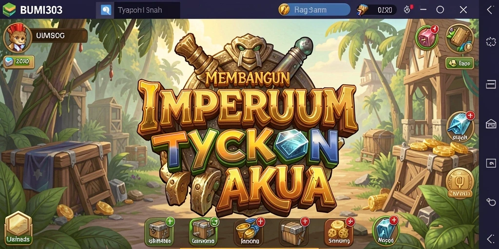 Screenshot gameplay Tycoon BUMI303 yang menampilkan manajemen usaha.