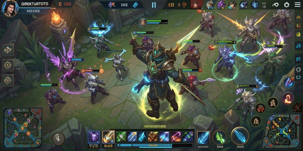 Tampilan aksi seru dalam <strong>DIREKTURTOTO</strong> MOBA.