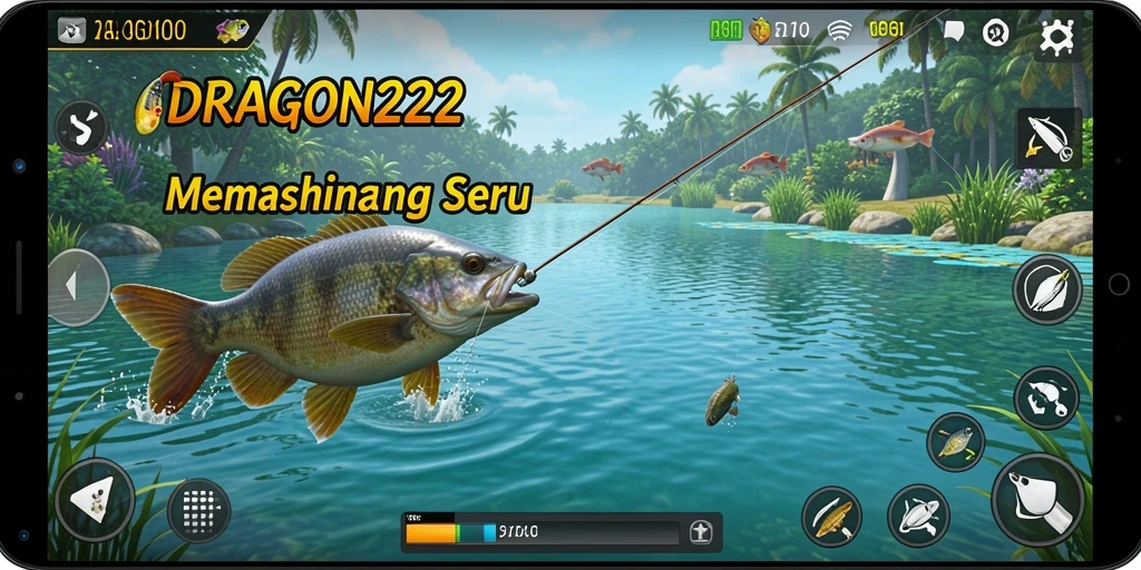 Gameplay menarik DRAGON222 saat menangkap ikan besar di laut.