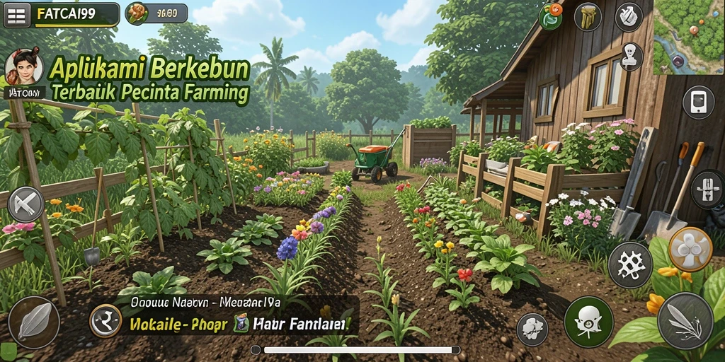 Screenshot gameplay FATCAI99 yang menunjukkan pengalaman bertani yang seru.