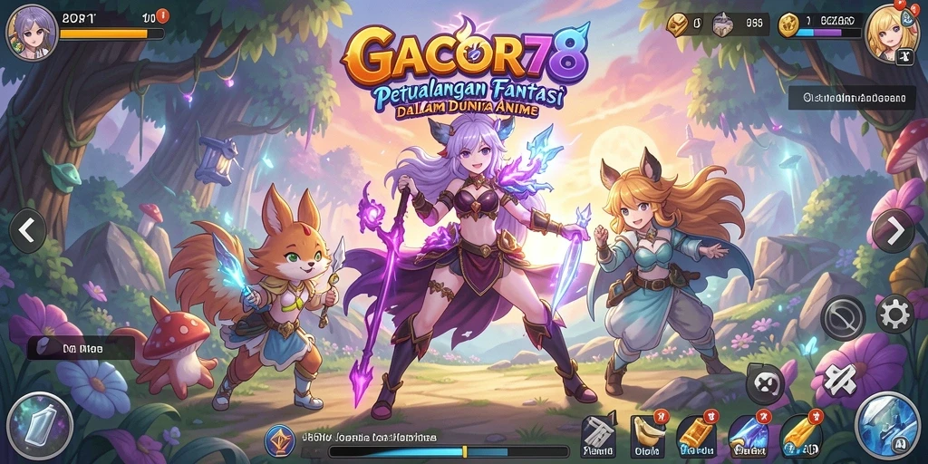 Screenshot menampilkan aksi seru dalam game Anime GACOR78.