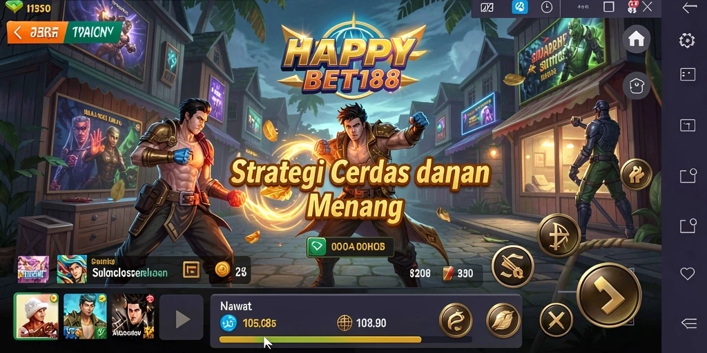 Screenshot utama dari gameplay strategi di HAPPYBET188 yang menegangkan.