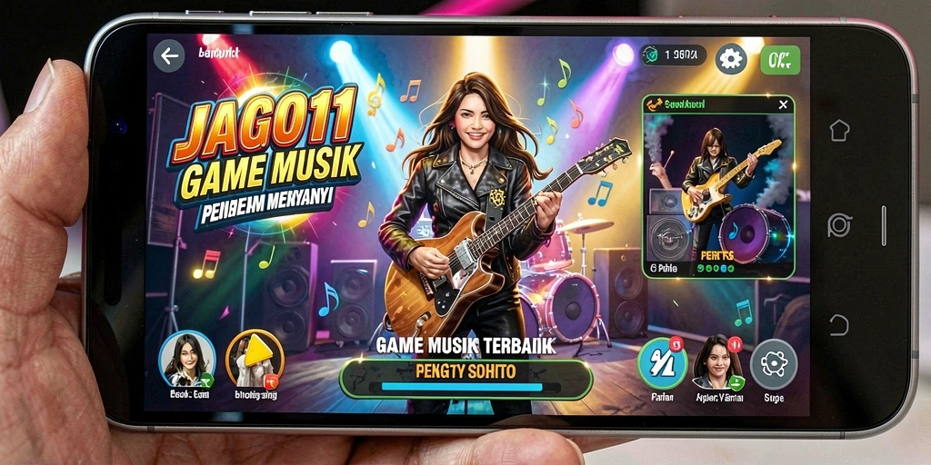 Tampilan gameplay JAGO11 yang menyerupai pengalaman karaoke nyata
