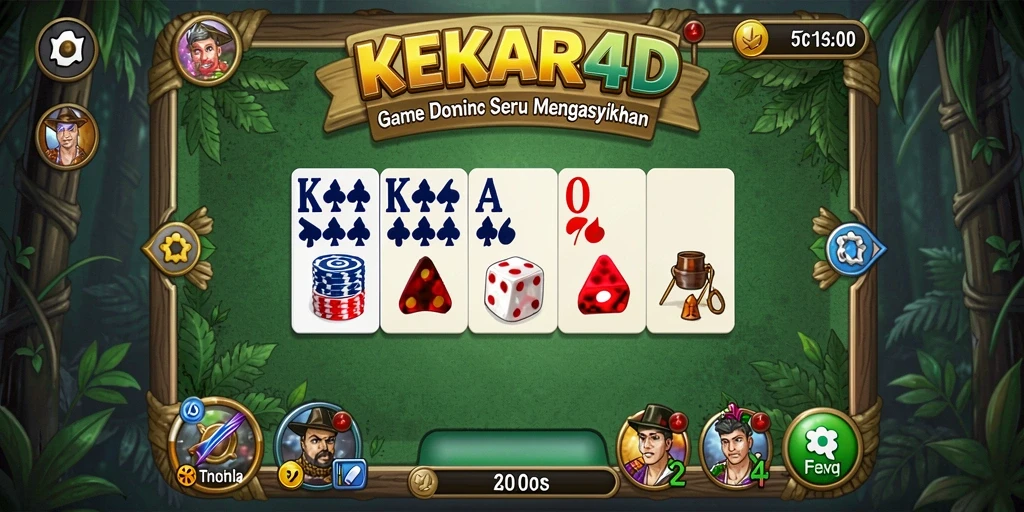 Tampilan gameplay Domino yang seru di KEKAR4D.