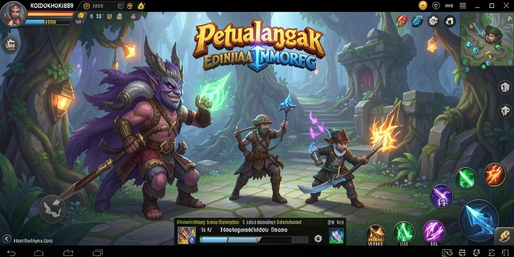 Skrinsut gameplay KODOKHOKI889 menampilkan aksi seru di dunia MMORPG.