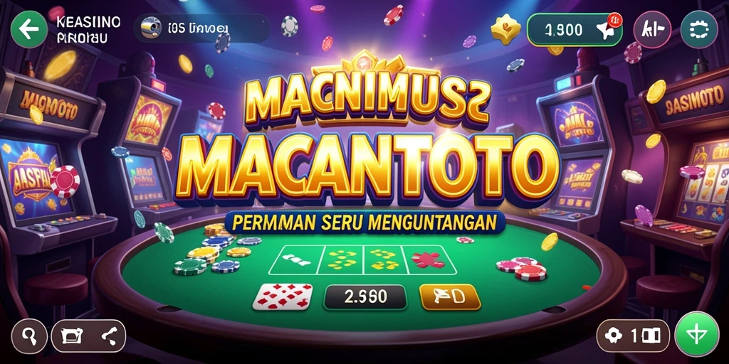 Tampilan gameplay menarik di aplikasi Kasino MACANTOTO.