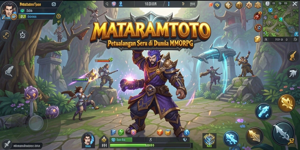 Tampilan gameplay seru dalam MATARAMTOTO dengan aksi petualangan MMORPG.