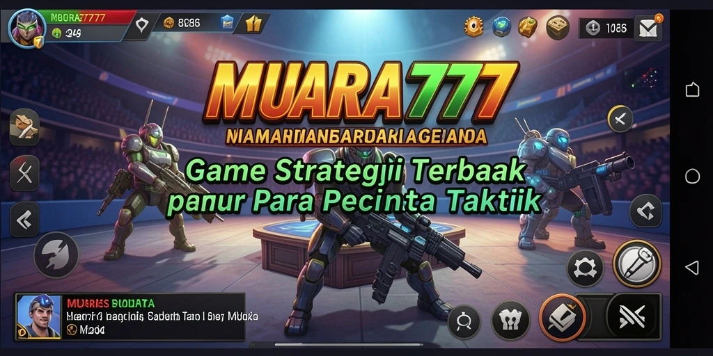 Tangkapan layar utama MUARA777 menampilkan pertempuran strategis yang intens.