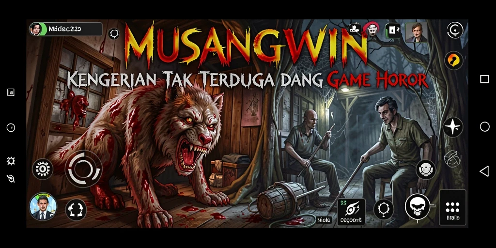Tangkapan layar dari gameplay <strong>MUSANGWIN</strong> yang mencekam dan menegangkan.