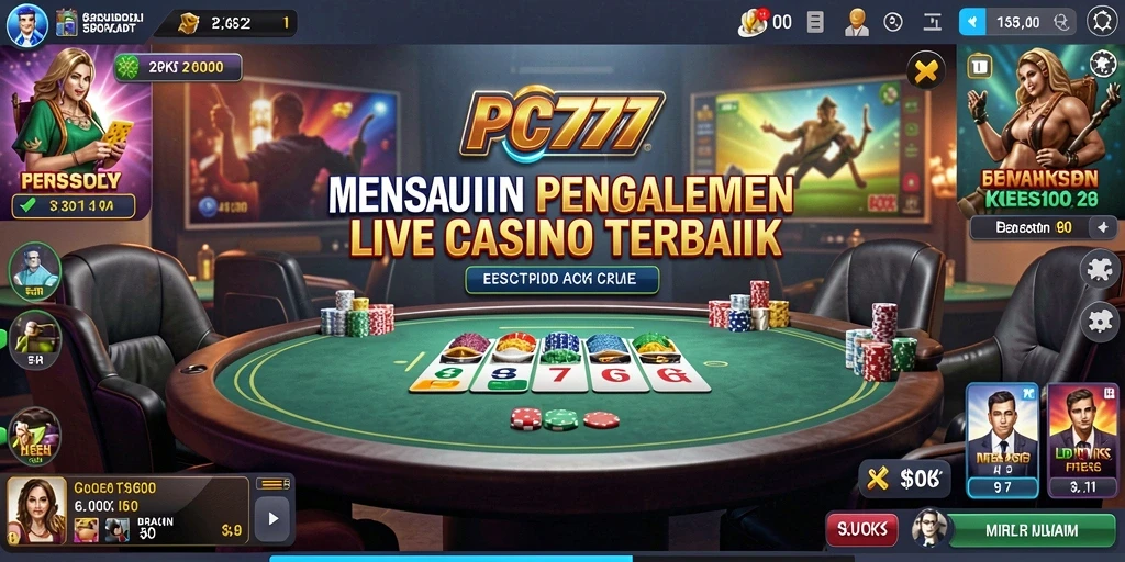Tampilan gameplay Live Casino yang mengasyikkan di PC777.