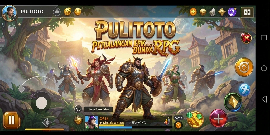 Screenshot PULITOTO menampilkan aksi petualangan RPG yang mendebarkan.