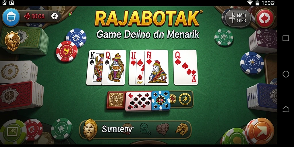 Tampilan gameplay seru dalam RAJABOTAK dengan suasana domino yang mendebarkan.