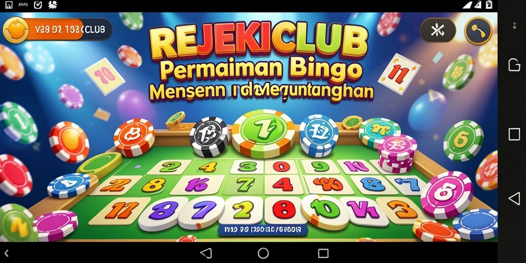 Tampilan gameplay seru dalam aplikasi Bingo REJEKICLUB.