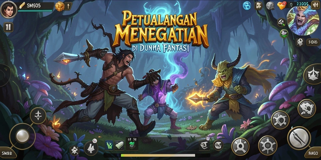 Tampilan gameplay SM605 yang menampilkan petualangan mendebarkan dan grafis yang indah.