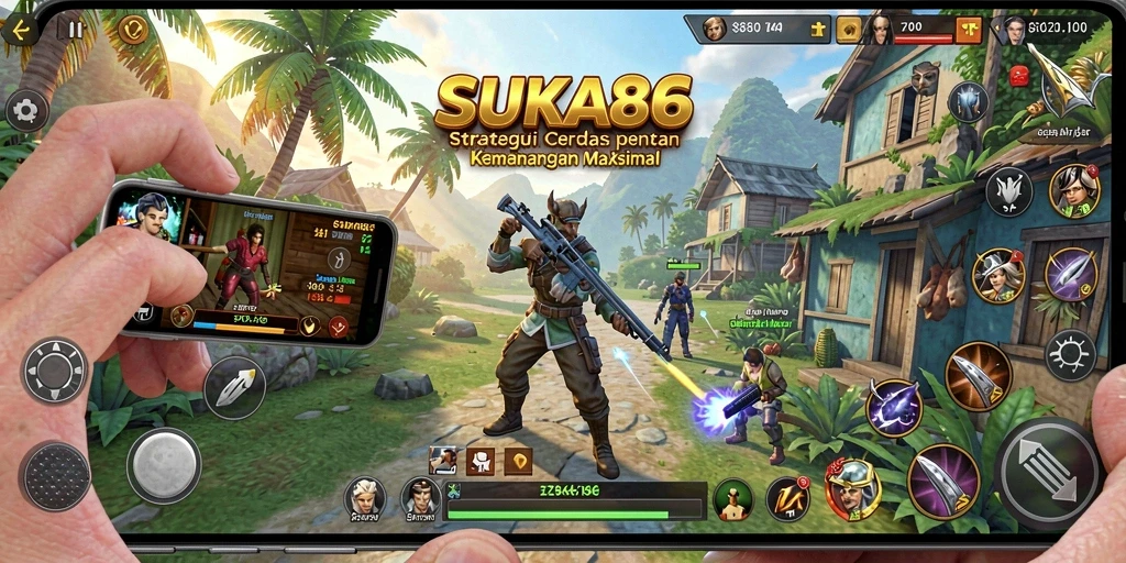 Tampilan gameplay menarik dari SUKA86 dalam pertempuran strategi.