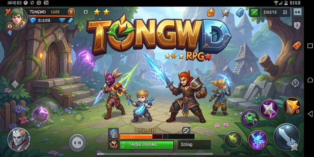 Tampilan gameplay RPG yang mendebarkan dan penuh aksi.