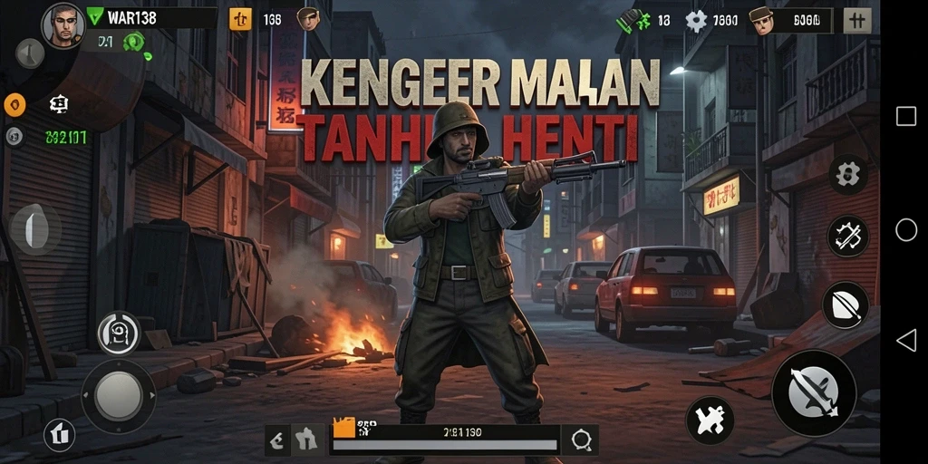 Tampilan gameplay menegangkan dari WAR138 dengan suasana yang mencekam.